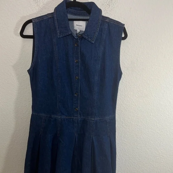 REFORMATION women’s ARELLA DENIM MINI DRESS NWT size 4, 10, 12 - Picture 5 of 16